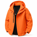 Orange Hooded Utility Jacket