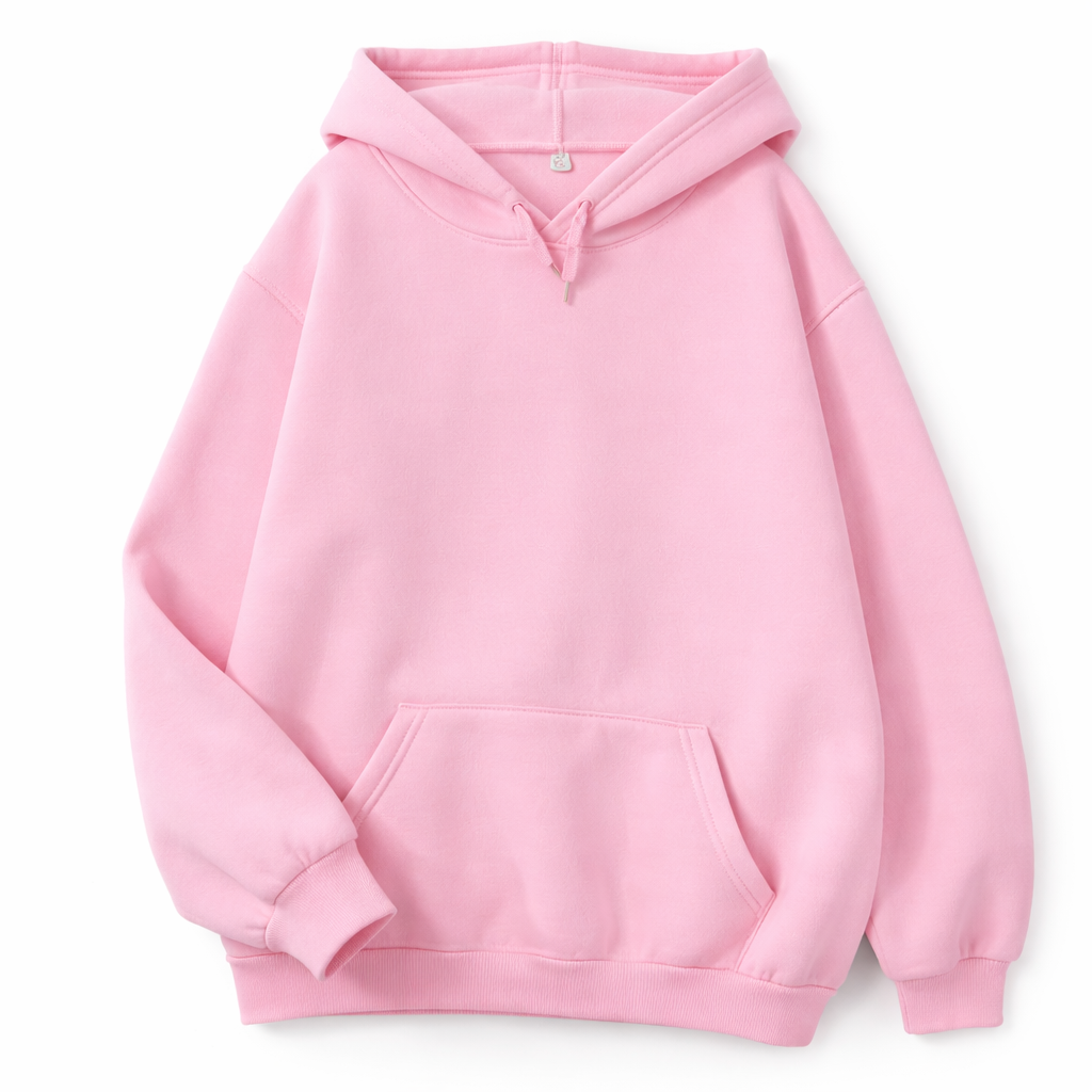 Pink Oversized Pullover Hoodie